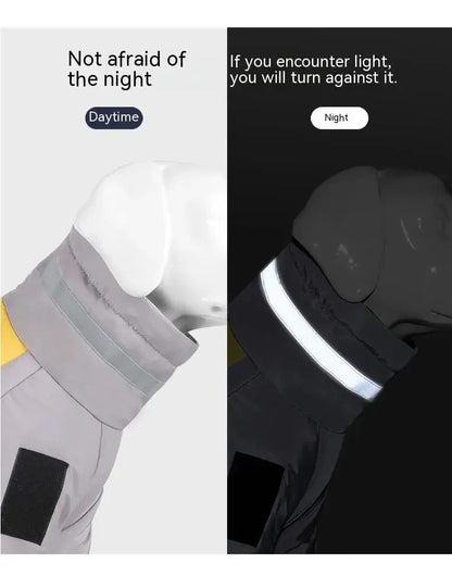 Winter Pet Clothes Golden Labrador Retriever Waterproof Dog Jumpsuit Medium Big Dog, Big Dog Winter Warm Cotton Blend Coat