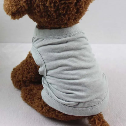 Pure Cotton Dog Shirts Puppy Blank Clothes for Small Medium and Large Dogs Soft Thin T-Shirt  Doggy Vest Cat Bottoming T Shirts