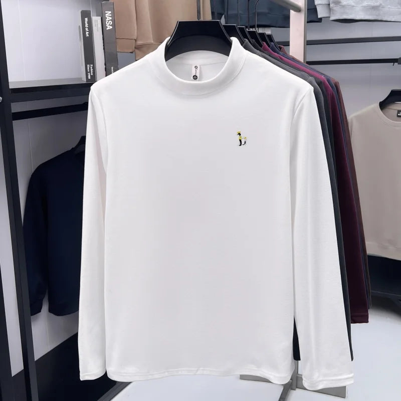 the KING CANINE - Men's Autumn Long-Sleeved T-Shirt, Half-Neck Collar Quality Print Puppy Sweatshirt, Comfortable Casual Underwear Men's Clothing