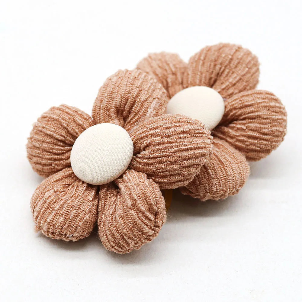 the FLOWER BOW - 10PCS Flower Shape Pet Hair Accessories for Dogs/Cats, Hair Decoration Flowers Rubber Bands, Bulk Puppy Grooming Accessories