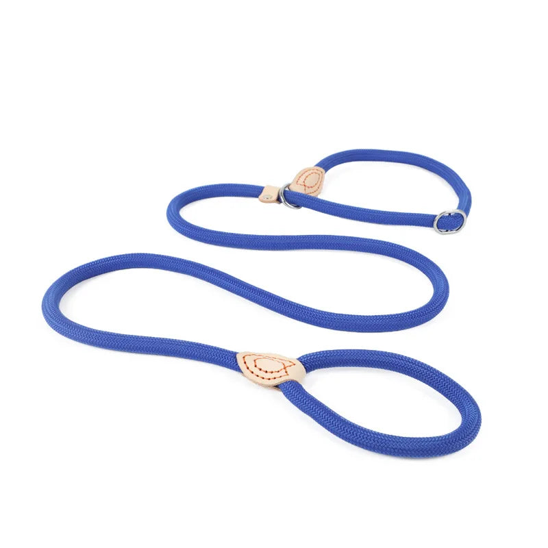 the TRAINMASTER BRAIDED LEAD - 1.5M/1.8M Dog Leash Slip Rope, Lead Leash Heavy Duty Braided Rope, Adjustable Loop Collar Training Leashes for Medium/Large Dogs