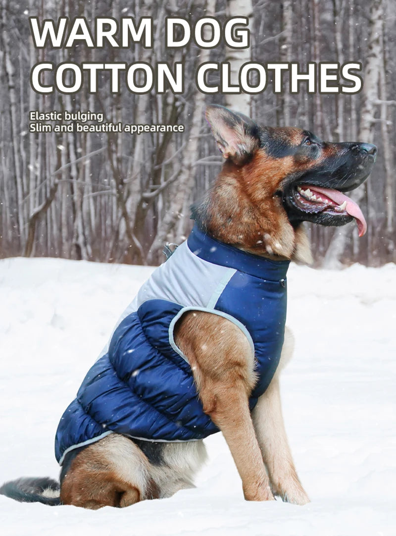 Big Dog Jacket with Harness Waterproof Pet Clothes for Medium Large Dogs Coat Reflective Labrador Pug Costume Pets Supplies