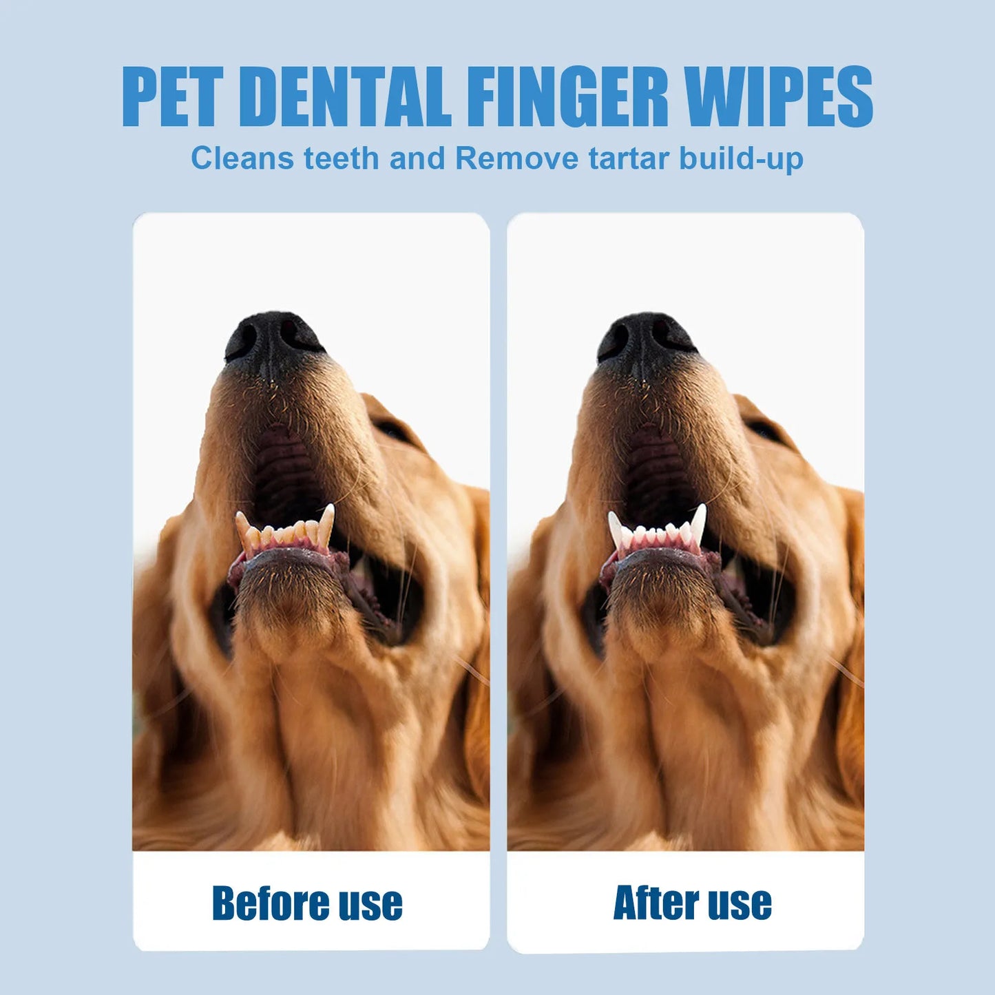 the DOGGY DENTAL WIPES - Teeth Cleaning Wipes for Dogs & Cats, Remove Bad Breath by Removing Plaque, Disposable Gentle Cleaning & Gum Care
