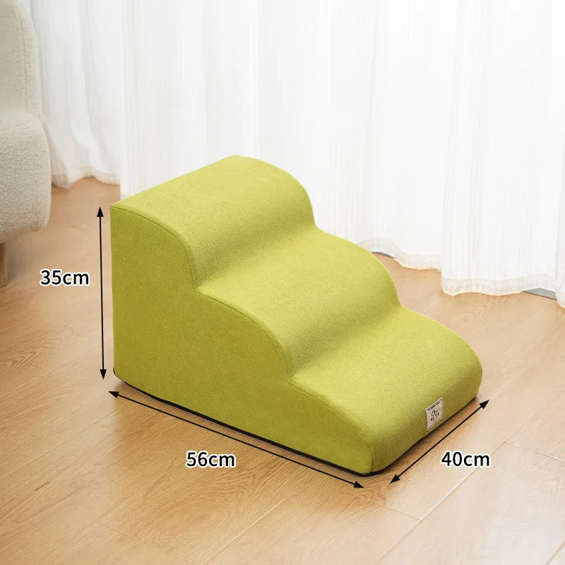 the DOGGY STAIRCASE - Non-Slip Pet Dog/Cat Ramp, Ladder Memory Foam Sponge, Older Dogs Sofa Removable and Washable Training Pet Ramp Stairs, Pet Supplies