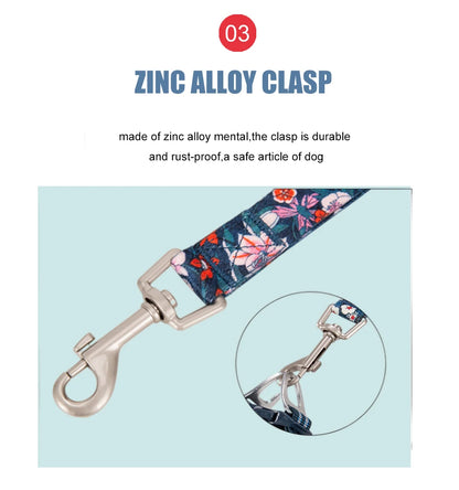 the PETALPACE NEOPRENE LEAD - Truelove Floral Pet Leash, Neoprene Padded Handle, Soft Comfortable, Easy Control, Safe for Small/Medium/Large Walking, Training