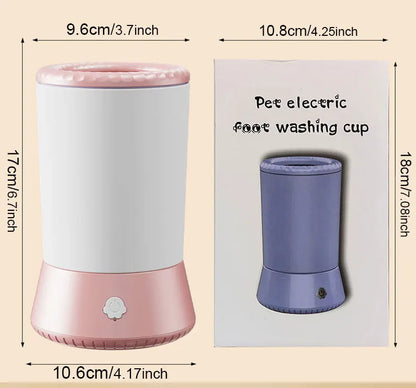 the PAW WASHER - Electric Pet Paw Washer Cup, Portable Dog Paw Cleaner, Portable Foot Washer Cup, Comfortable Foot Cleaning Machine, Dog Brushes