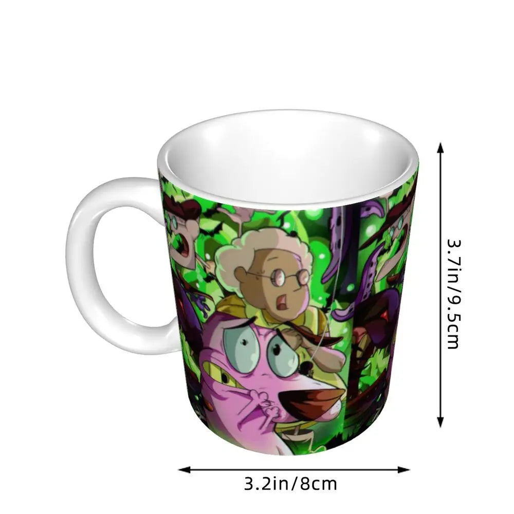 Personalized C-Courage The Cowardly Dog Coffee Mug DIY Ceramic Milk Tea Mug Cup