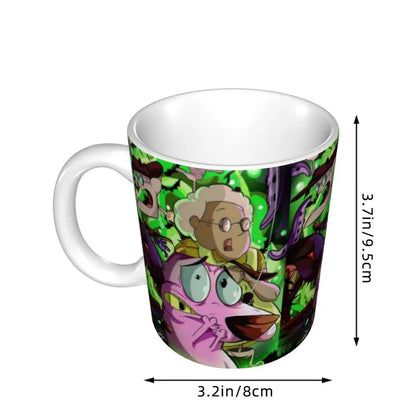 Personalized C-Courage The Cowardly Dog Coffee Mug DIY Ceramic Milk Tea Mug Cup
