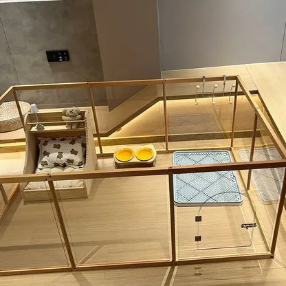 Pet pen dog cage Indoor villa for small and medium-sized dogs with fence and isolation gate in domestic kennel