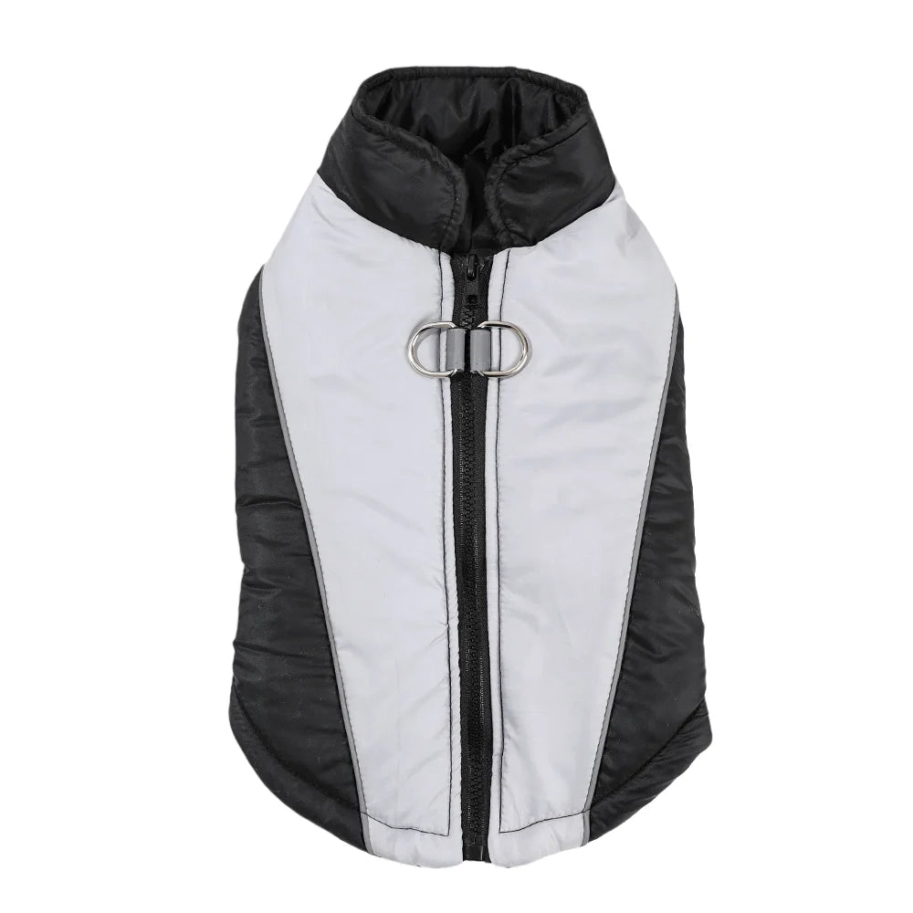Reflective Dog Clothes For Winter Warm Puppy Vest Coat With D-ring Outdoor Waterproof Pet Jacket For Small Medium Dogs Yorkshire