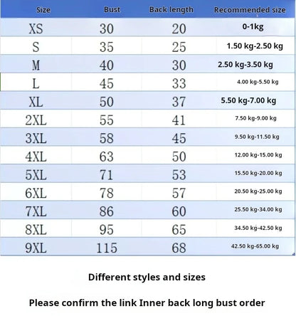 XS-6XL Dog Clothes Pet Thin Sunproof Outift Woolen Vest T-shirt for Small Medium Large Dogs Breathable Pet Clothing