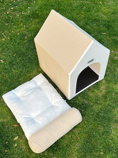 Pet Luxury Princess Deluxe House for Teddy Bear Schnauzer Dogs Cats Puppy Kitten Indoor Fluffy Warm Cozy Kennel Pet House Tent