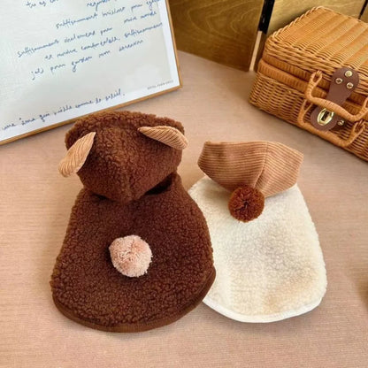 Winter Dog Coat Thick Warm Fleece Dog Jacket Pet Hooded Sweatshirt Chihuahua Bichon Dachshund Dog Clothes Kitten Puppy Overalls