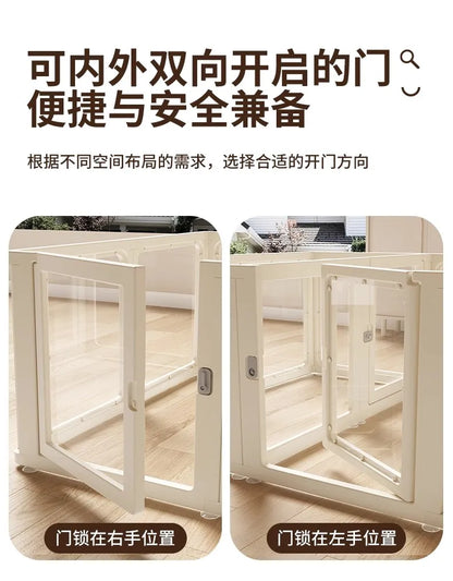 Minimalist Style Pet Supplies Pet Store Doghouse Acrylic Fence Small Pet Dog Interior Decoration Transparent Isolation Pet Bed