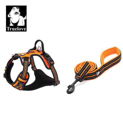 the SUREGRIP ALL-IN-ONE - Truelove Pet Harness+Pet Leash Set, Rope 110cm/200cm, All-in-One Reflective Dog Harness, No Pull, Adjustable Buckles