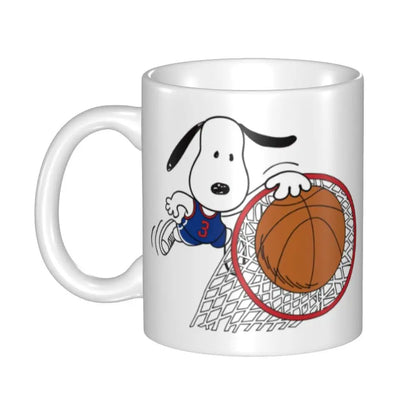 Manga Snoopy Woodstock Cartoon Dog Coffee Mug DIY Customized Ceramic Tea Milk Mug