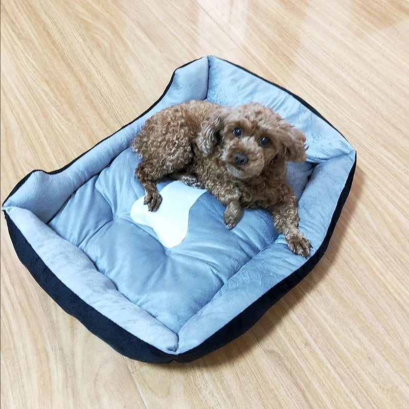 Non-slip Pet Bone Bed for Small Medium Large Dogs Winter Warm Puppy Big Dog Cushion Bulldog Cat mascotas Beds legowisko dla psa