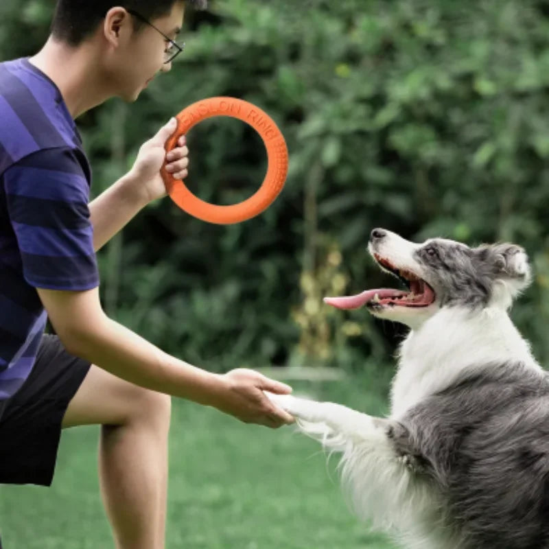 1PC Large Dog Interactive TPR Toy - Durable Floating Ring Pulling Dog Ring for Teeth Grinding And Interactive Play