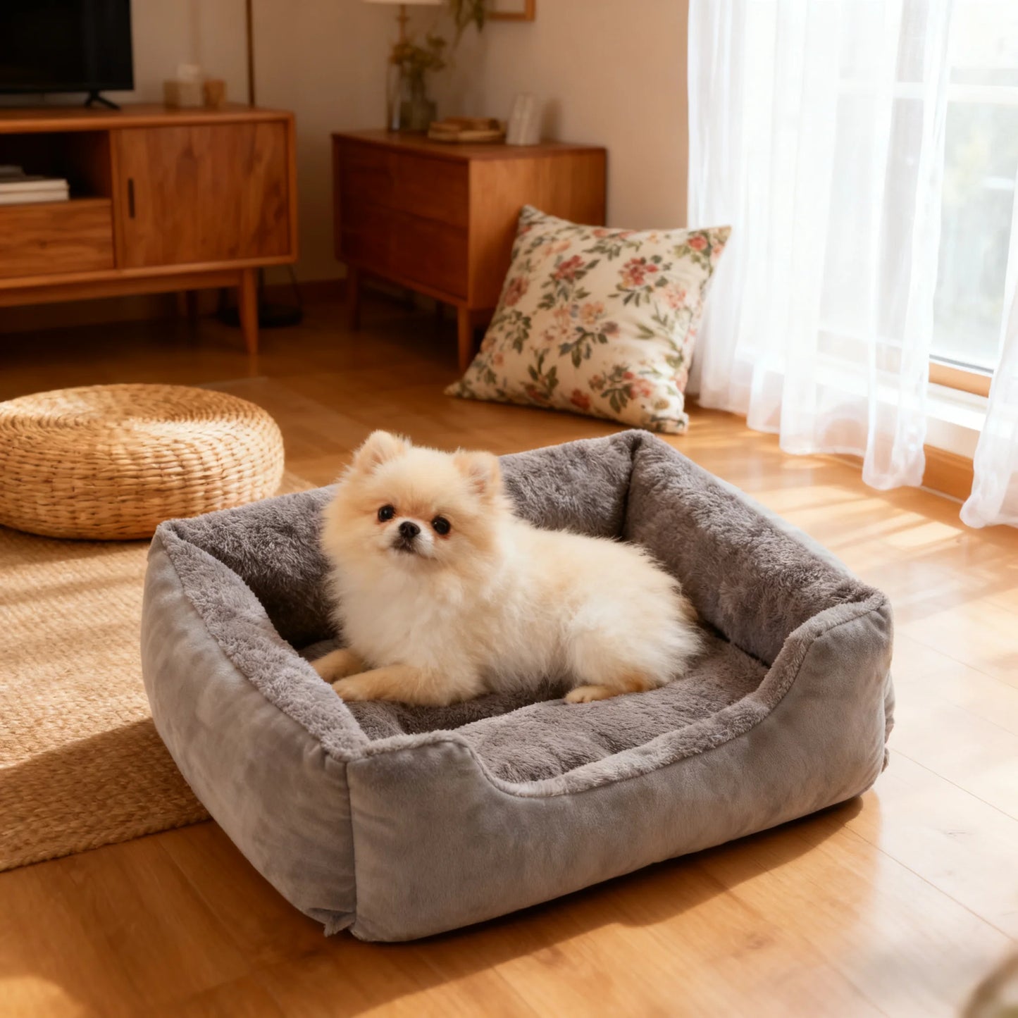 Cat nest in winter warm deep sleep in winter pet small dog dog kennel four seasons universal cat supplies sleeping pad