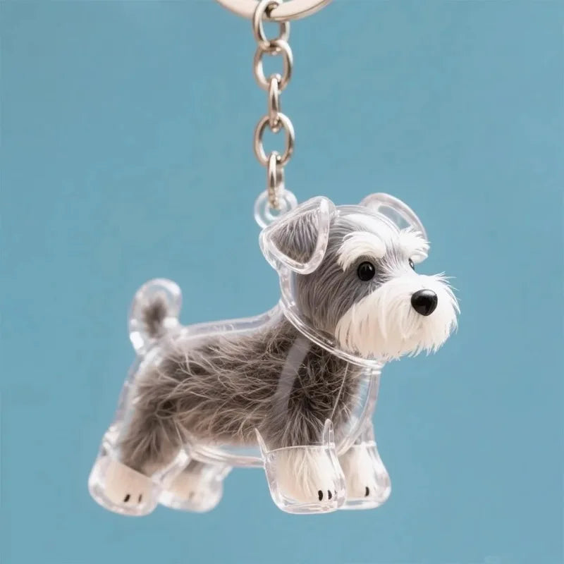 Dog Hair Storage Cute Pendant Keychain Bag Pendant Couple Car Key Chains Jewelry Souvenir Collection Gift Decoration Accessories