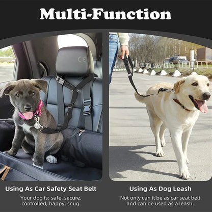 the DOGGY SEAT BELT - 1PC Pet Dog and Cat Seat Belt, Car Headrest Restraint, Adjustable Safety Rope, Car Seat Belt
