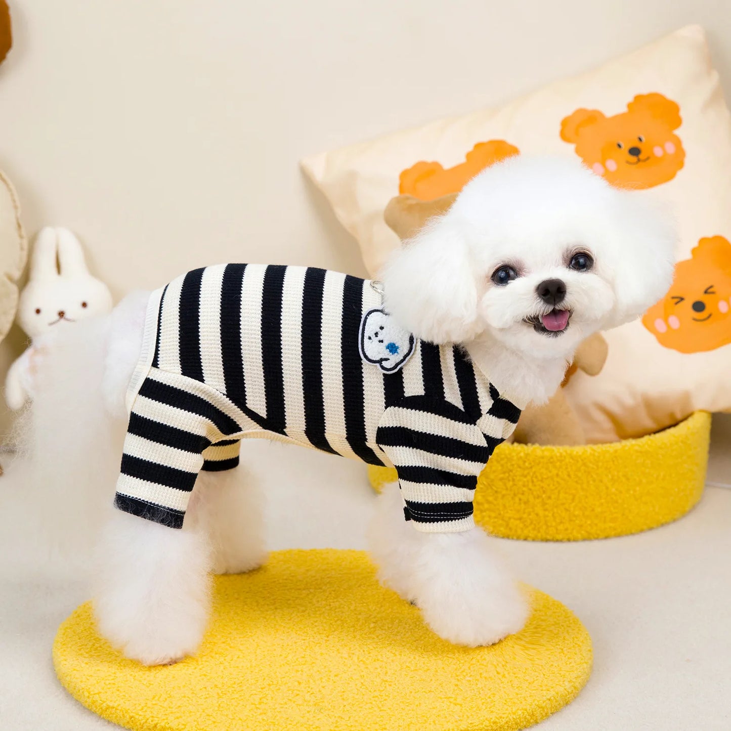 Pure-Cotton Dog Clothes Boy&Girl Dog Pajamas For Small Medium Dogs Puppy Kitten Jumpsuit Pijamas Chiwawa Yorkie 4 Legs Flexible