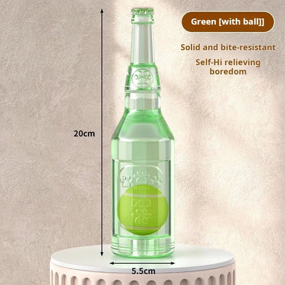 the BOTTLEBOUNCE PLAY BALL - Dog Toy Bottle Sound Chew Ball, Pet Toys Interactive Ball for Big Dog/Small, Dog Pet Training Tennis Bottle, Pet Supplies