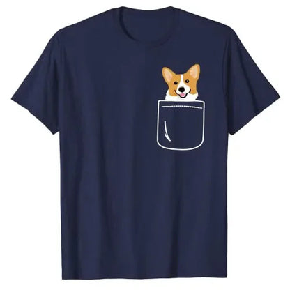 the HAPPY CORGI - Corgi in Pocket Funny Crazy Dog Lover Gift T-Shirt, Kawaii Ramen Cute Anime Dog-Corgi Japanese Noodles Dark Tees Halloween Costume