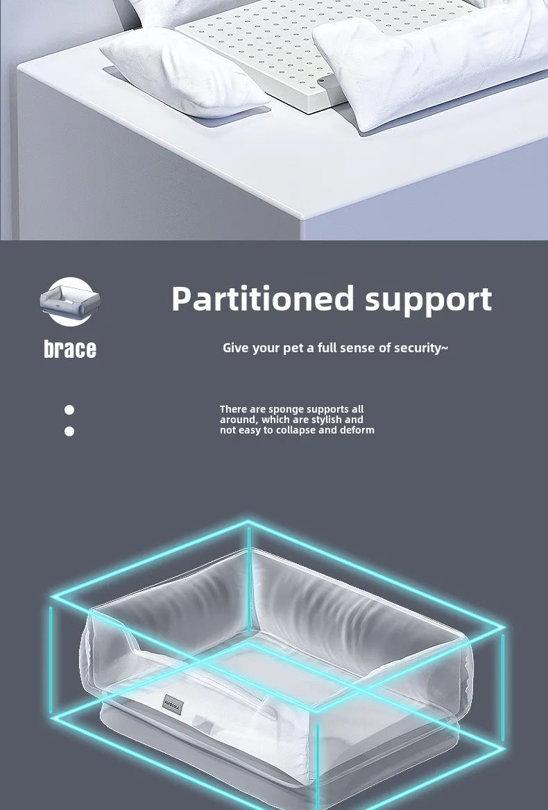 Natural Latex Pet Bed Winter Warm Dog Nest Removable Pet Sleeping Mat Anti-Mite and Antibacterial Cat Bed Soft Foam Pet Mattress