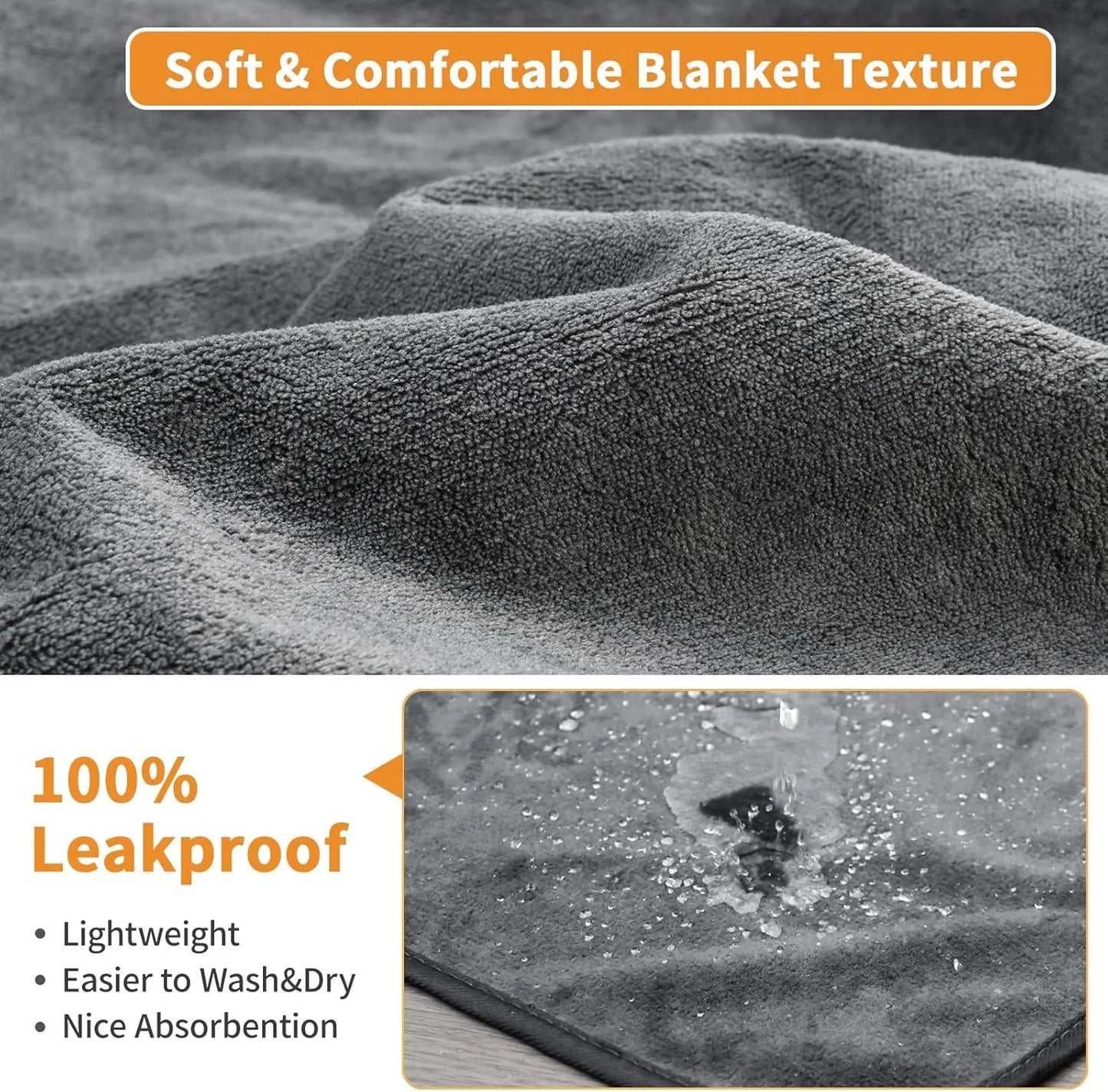 the PAWECO WASHABLE PEE MAT - Washable Dog Pee Pads, 77x107 2Pack, Reusable Whelping Pads, Absorb Dog Mats, Non-Slip Puppy Training Pads for Whelping, Potty Training