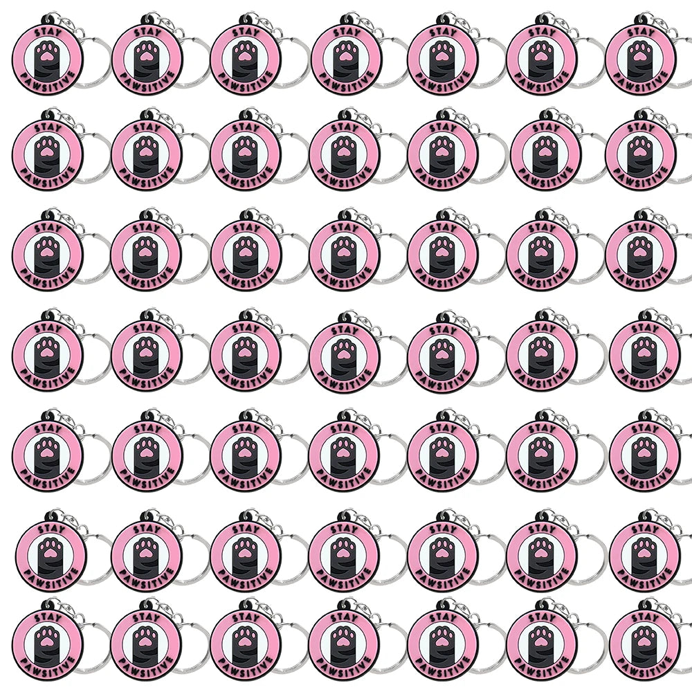 50PCS Cute Animal Keychain knife Ducks Dogs Cats Keyring for Women Men Kids Handbag Cool Car Key Accessories Friends Key Gifts