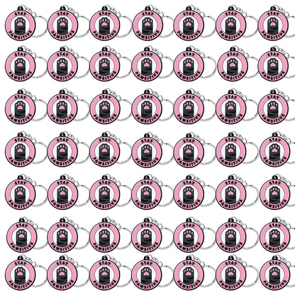 50PCS Cute Animal Keychain knife Ducks Dogs Cats Keyring for Women Men Kids Handbag Cool Car Key Accessories Friends Key Gifts