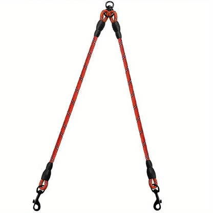 the TANGLELESS TWIN LEASH - Dual Dog Leash - 360 Swivel No Tangle Walking Leash for Small Dogs - Double the Fun and Safety on Walks