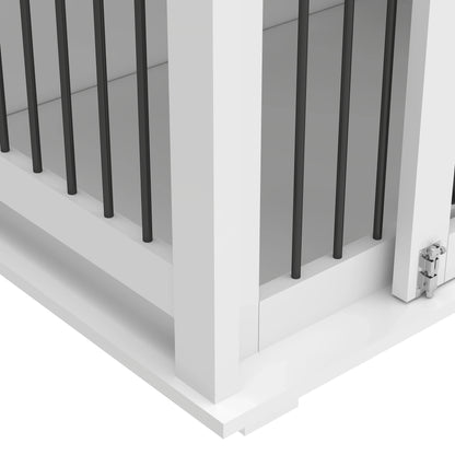 the DOG SPACE - 63 Inch Wooden Double Dog Crate with 2 Drawers and Sliding Door