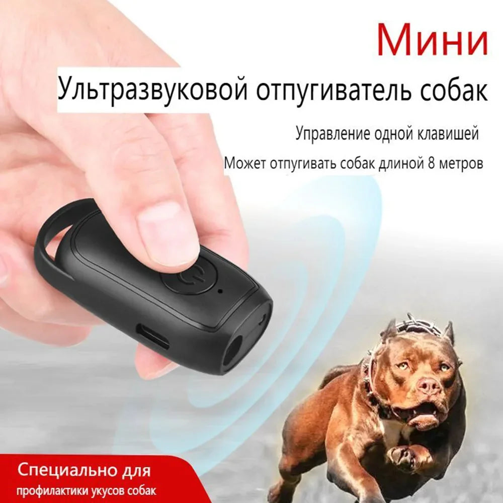 the ECHOGUARD DOG TRAINER - Ultrasonic Dog Repeller Mini Portable USB Charging Distance, Training Device with LED-Defense for Outdoor Dog Behavior Control