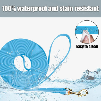 the TUFFTREK WATERPROOF LEAD - Dog Leash, Long PVC Leashes, 3M 6M 9M 12M 15M Easy Clean Waterproof Walk Training, Durable for Large/Medium/Small Dogs