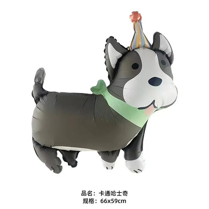 Dog Balloon Dog Birthday Balloon Cute puppy Foil Mylar Balloons for Kids dog themed Birthday Baby Shower Pet Party Decorations