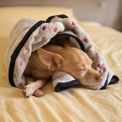 1pc Soft Fluffy Pet Blanket Cute Dot Pattern Cozy Warm Blanket Cat Dogs Bed Small Large Dogs Mat Cover Pet Supplies Dog Clothes