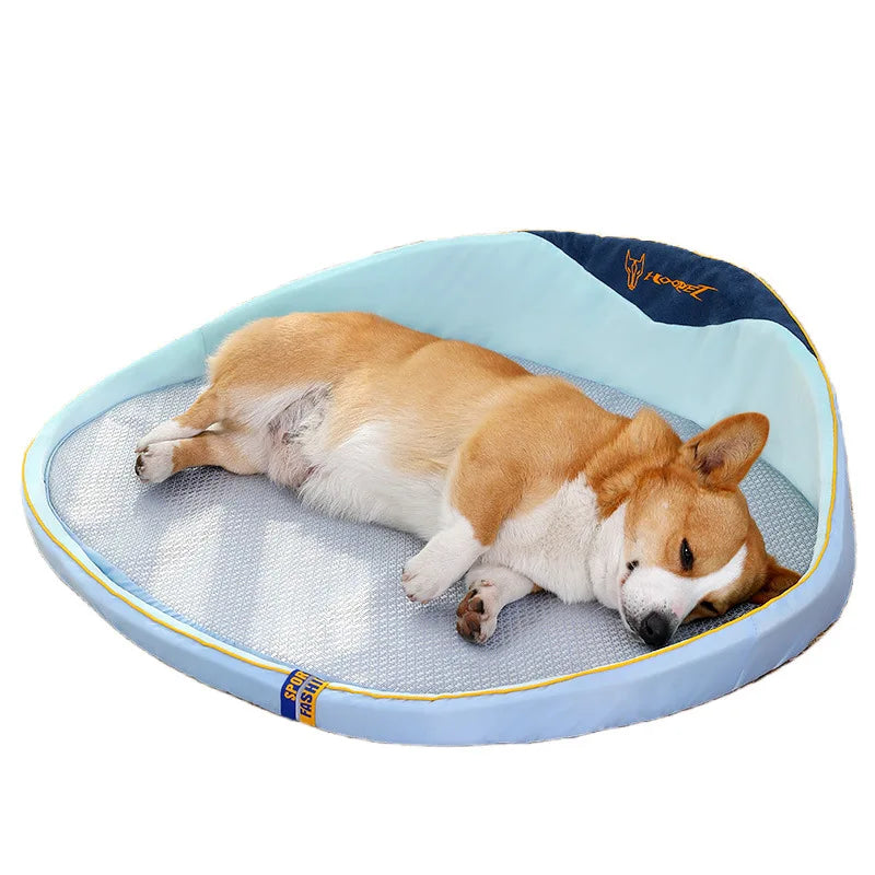 Kennel Summer Clearance Removable Mat Medium and Small Dog Pet Bed French Fight Corgi Shiba Dog Summer Cool Nest