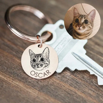 Customized Photo Pet Dog Cat Keychain I Love Dog Glass Cabochon Mini Personalize Pendant Keyring Car Key Man Women Souvenir Gift