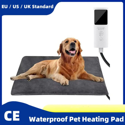 Waterproof Pet Heating Pad - EU & US Standard Electric Warm Mat for Cats and Dogs Waterproof Electric Pet Warmer