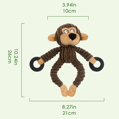 the MONKEY MUNCH PUPPY TOY - Squeaky Puppy Toys, Plush Puppy Chew Toys for Teething, Training Dog Toys for Small Dogs, Toys for Cute Monkey Interactive Dog Toys