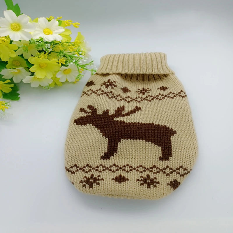 Dogs Sweater Winter Knitted Dog Jumpers For Small Large Dogs Designer Cat Chihuahua Warm Clothes For Small Breeds Dogs Christmas