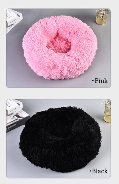 Super Soft Pet Bed Kennel Dog Round Cat Winter Warm Sleeping Bag Long Plush Large Puppy Cushion