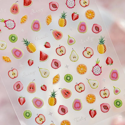 Colorful Balloon Cute Puppy Flower Cherry Bowknot Love Happy Dog Animal Self Adhesive Nail Art Sticker Decoration Manicure Decal