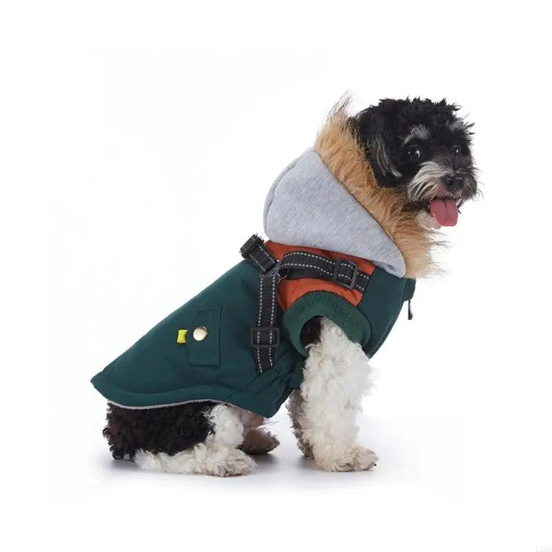 the TRAILBLAZER - Outdoor Activity Insulated Waterproof Dog Winter Vest with Reinforced Harness Attachment, Reflective Pet Warm Coat
