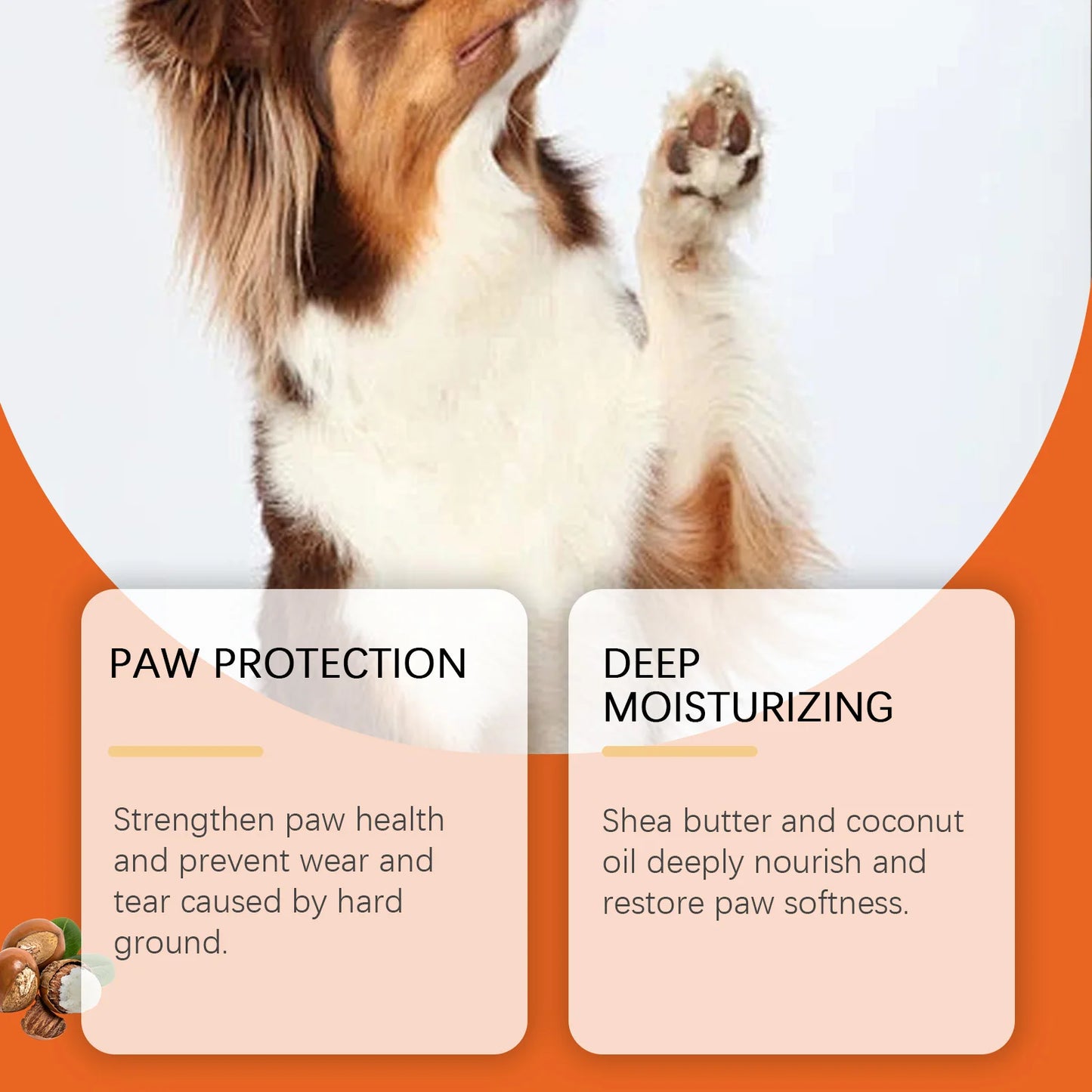 the PAW BALM - Paw Balm Repair, Damaged Dog Paws, Anti-Crack Increase Elasticity Strengthen Paw Health, Reduce Dryness Moisturizing Pet Care 30g