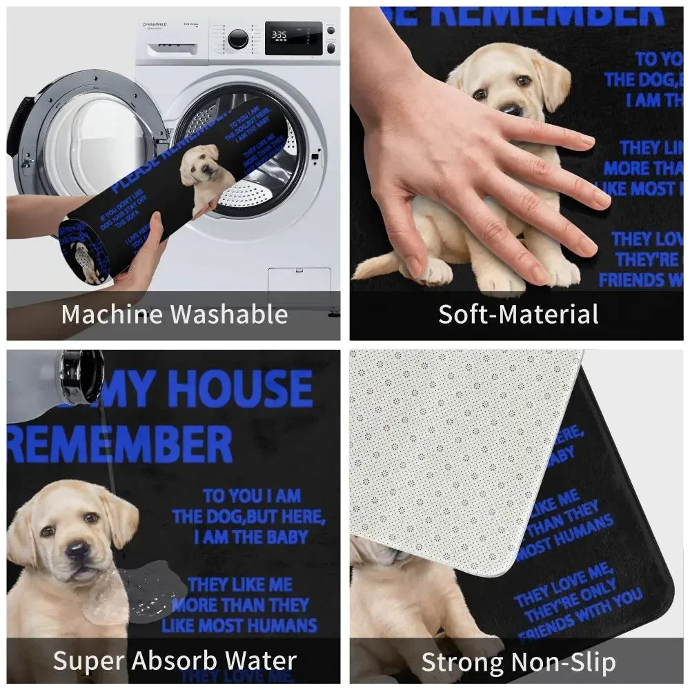 Beagle Dog Doormat Non-Slip Kitchen Bath Mat Living Room Door Floor Entrance Carpet Rug