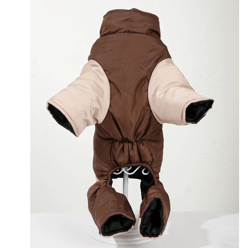 the WARMSTRIDE REFLECTIVE DOG JUMPSUIT - Windproof Dog Clothes, Winter Warm Puppy Jumpsuit, Reflective Pet Costume for Small/Medium Dogs/Cats, Chihuahua, Schnauzer Outfits