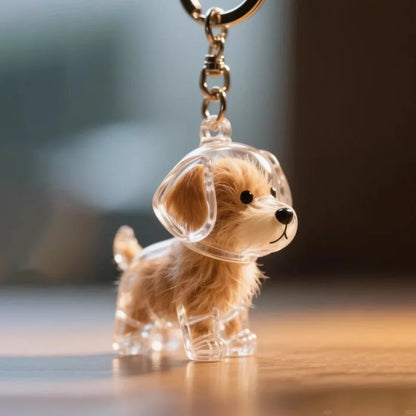 Dog Hair Storage Cute Pendant Keychain Bag Pendant Couple Car Key Chains Jewelry Souvenir Collection Gift Decoration Accessories